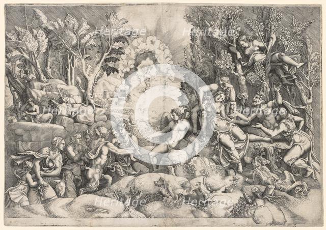 The Death of Procris, c. 1540. Creator: Giorgio Ghisi (Italian, 1520-1582).