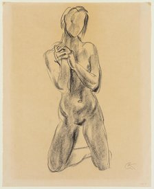 Kneeling Female Figure, c1930. Creator: George Kolbe.