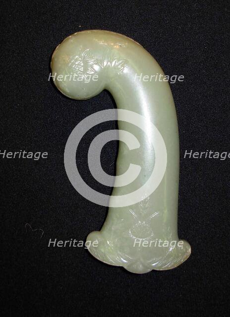 Dagger Hilt with Floral Designs, , 18th century. Creator: Unknown.