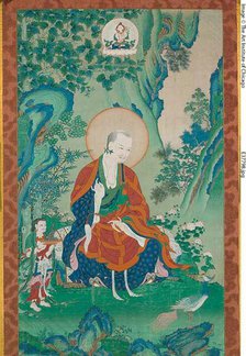 Painted Banner (Thangka) of Vajriputra, One of the Sixteen Great Arhats, late 17th/early 18th cent. Creator: Unknown.
