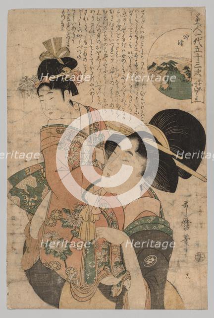 Woman Carrying a Child, 1753-1806. Creator: Kitagawa Utamaro (Japanese, 1753?-1806).
