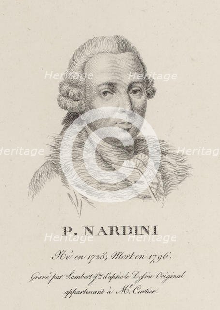 Portrait of the violinist and composer Pietro Nardini (1722-1793). Creator: Lambert, Jean Baptiste Ponce (active 1785-1820).