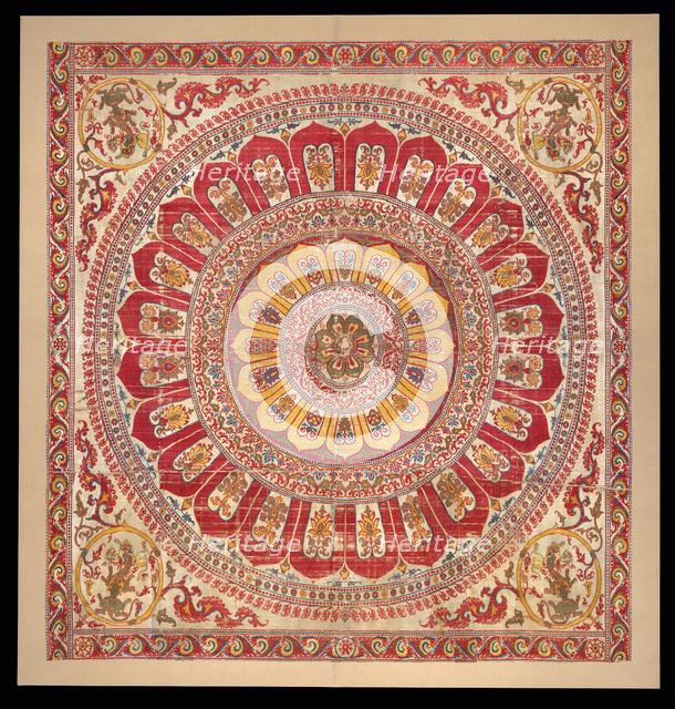 Lotus-blossom petal canopy, 1500s-early 1600s. Creator: Unknown.