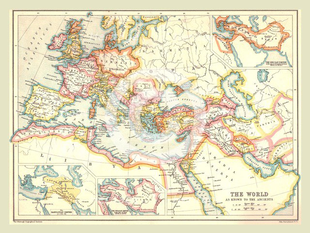 Map of the Ancient World, (1902).   Creator: Unknown.