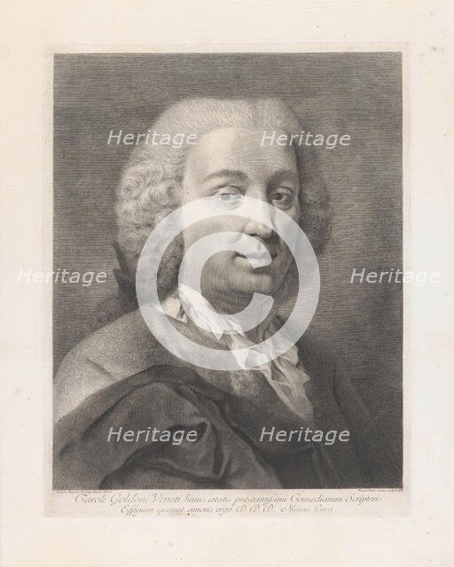 Carlo Goldoni (1707-1793). Creator: Pitteri, Marco (1702-1786).