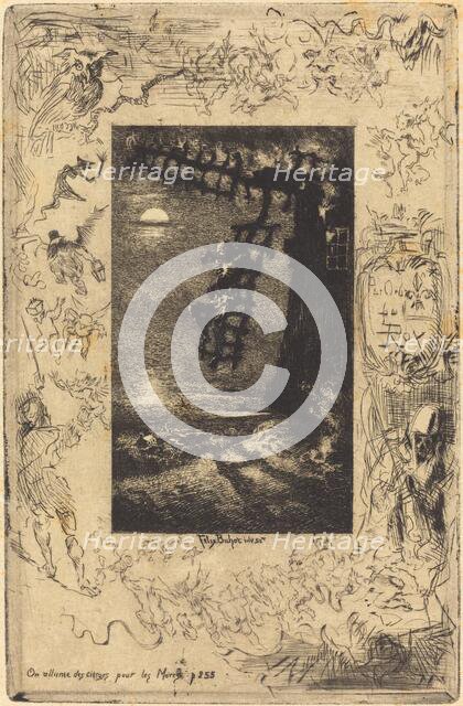 On allume les cierges pour les Morts (They light candles for the dead), 1878. Creator: Felix Hilaire Buhot.