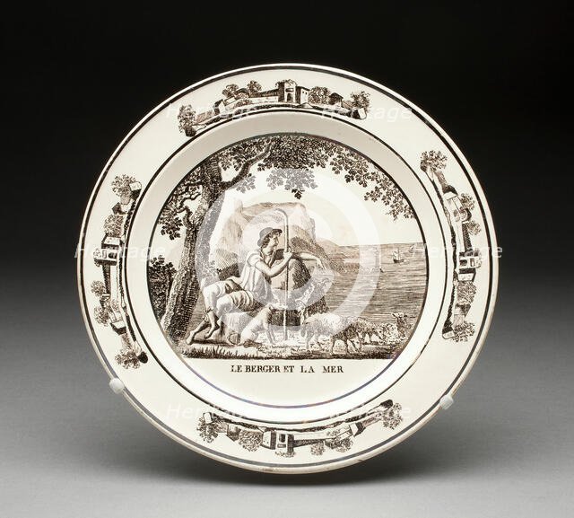 Plate, Montereau, 1800/25. Creator: Creil Pottery.