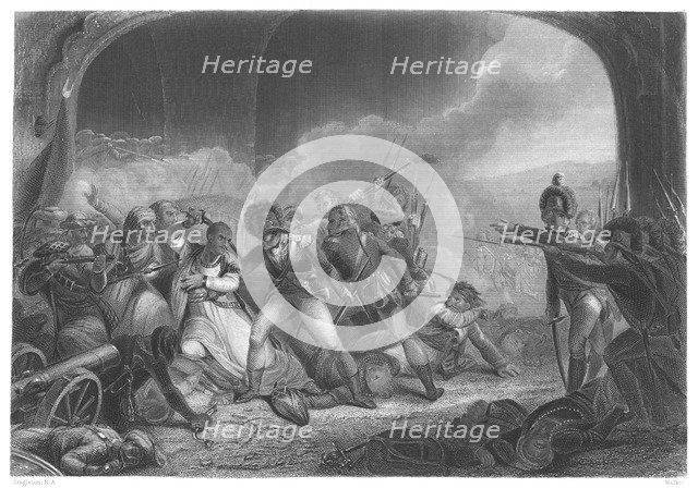 'Last Effort and Fall of Tippoo Sultan', 1799, (mid-19th century). Creator: Unknown.