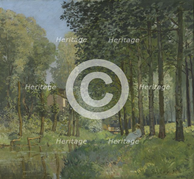 Rest along the Stream. Edge of the Wood, ca 1878. Artist: Sisley, Alfred (1839-1899)