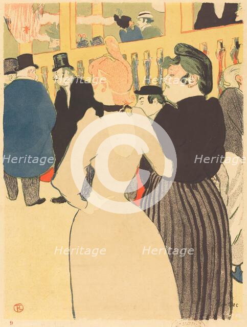 At the Moulin Rouge, la Goulue and Her Sister (Au Moulin Rouge, la Goulue et sa soeur)), 1892. Creator: Henri de Toulouse-Lautrec.