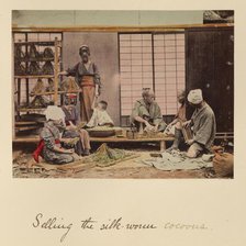 Selling the Silk-worm Cocoons, about 1873-1883. Creator: Shinichi Suzuki I.