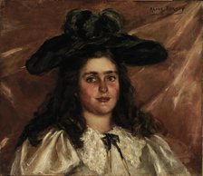 Laura Alice in Big Hat, ca. 1892-1895. Creator: Alice Pike Barney.
