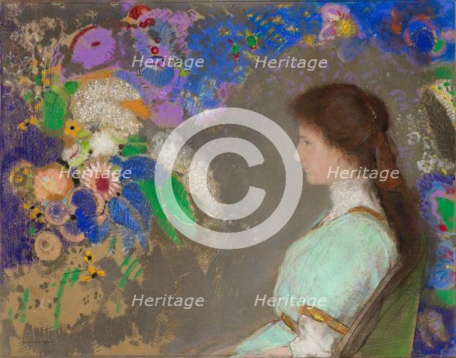 Violette Heymann, 1910. Creator: Odilon Redon (French, 1840-1916).