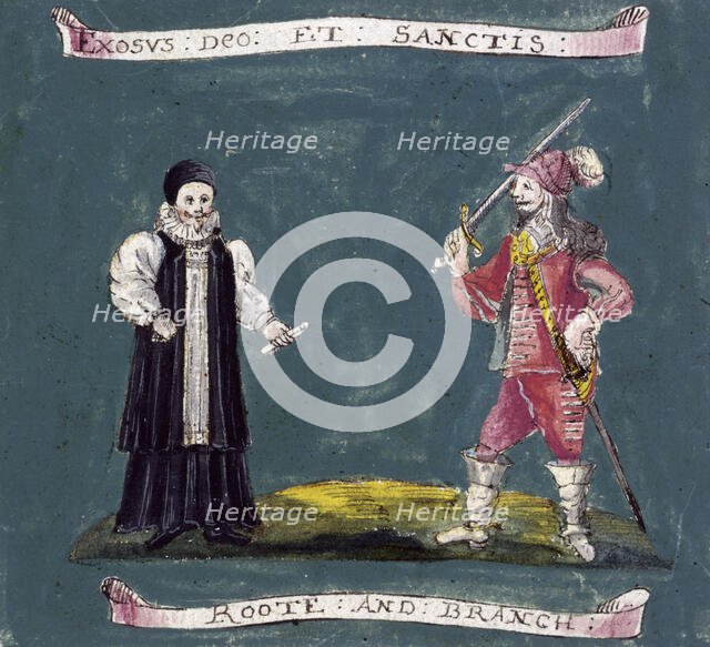 A banner of the parliamentary army, English Civil War, c1642-c1646. Creator: Unknown.