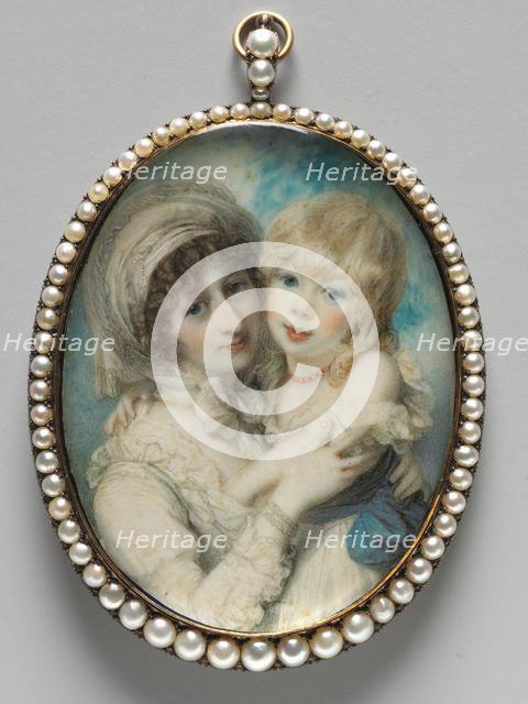 Portrait of Catherine Clemens and Her Son, John Marcus Clemens, c. 1800. Creator: Richard Cosway (British, 1742-1821).