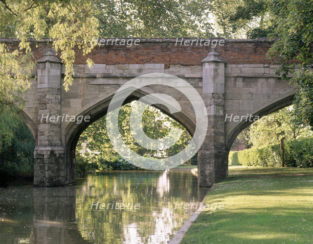 Stone bridge over the moat of Eltham Palace, Greenwich, London, 2004. Artist: Unknown.