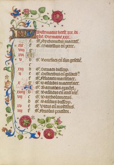 June Calendar Page; Book of Hours, after 1460. Creator: Unknown.