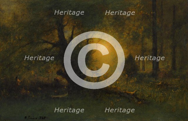 Sunrise In The Woods, 1887. Creator: George Inness.