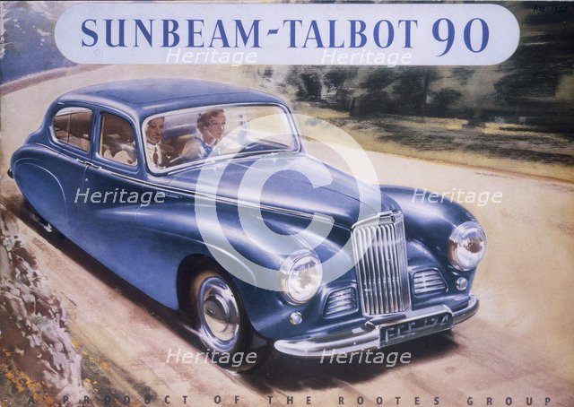Poster advertising a Sunbeam-Talbot 90, 1950. Artist: Unknown