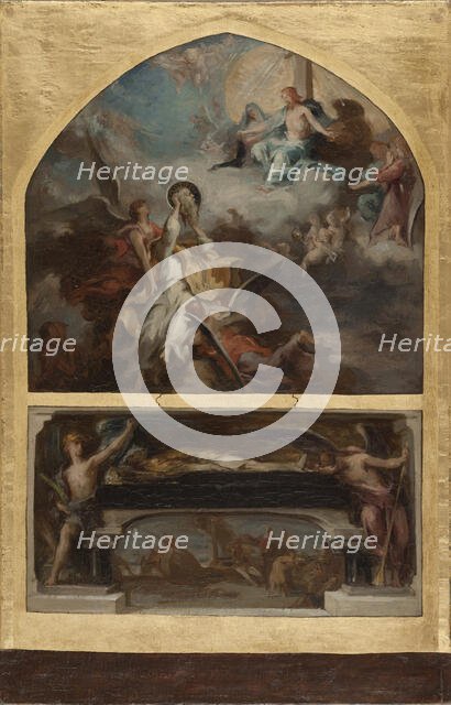 Esquisse pour l'église Saint-Merri : Résurrection et Apothéose de saint Denis, 1873. Creator: Henri Leopold Levy.