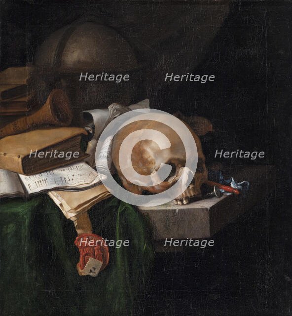 Vanitas Still Life, 1670. Creator: Pieter van der Willigen.