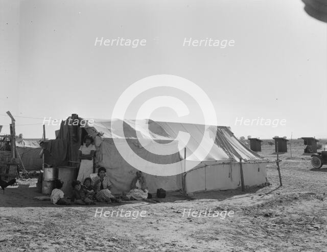 Camp of migratory workers, Imperial County, California, 1937. Creator: Dorothea Lange.
