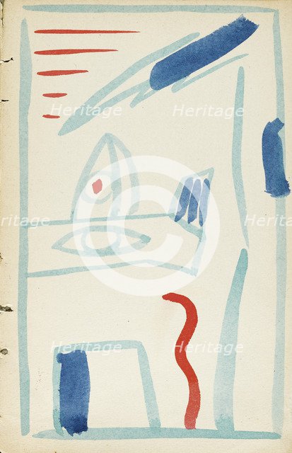 Illustration for The Mares' milk by David Burlyuk and others, 1914. Artist: Burliuk, Vladimir Davidovich (1886-1917)