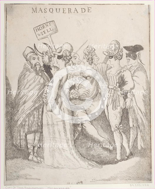 Masquerade, [August 30, 1811], copy after., [August 30, 1811], copy after. Creator: Unknown.