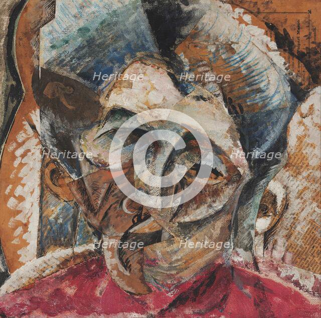 Dinamismo di una testa di donna, 1914. Creator: Boccioni, Umberto (1882-1916).