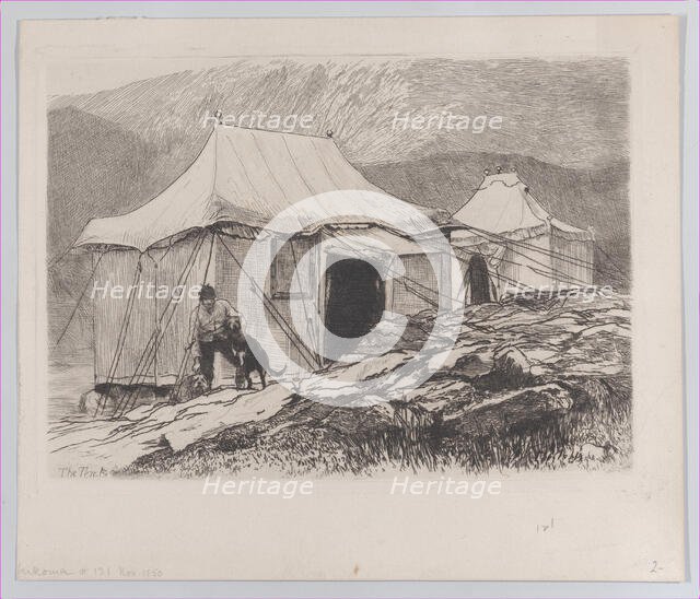 The Tents (from "The Portfolio"), 1880. Creator: Hubert von Herkomer.