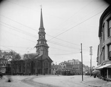 North Church and Congress St. [Street], Portsmouth, N.H., c1907. Creator: Unknown.