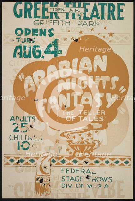 Arabian Nights Fantasy, Los Angeles, 1936. Creator: Unknown.