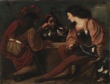 Dice players, 1622-1687. Creator: Pietro della Vecchia.