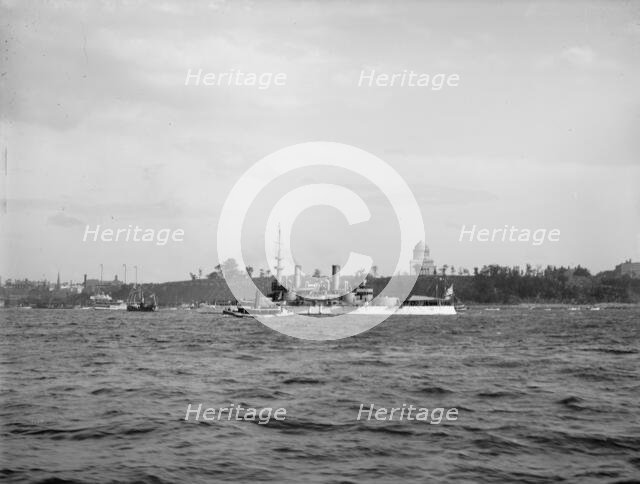 U.S.S. Massachusetts, Dewey Naval Parade, 1899. Creator: Unknown.