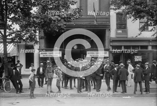 National Guard of D.C. Recruiting Station And Exhibit, 1914. Creator: Harris & Ewing.