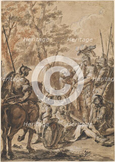 Alexander the Great before the Corpse of Darius, 1750s/1760s. Creator: Francesco Fontebasso.