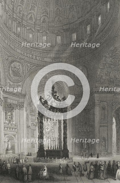 St. Peter's Basilica, Vatican City, Rome, 1856. Creator: Unknown.