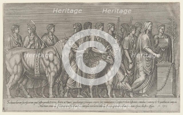 Speculum Romanae Magnificentiae: Sacrifice on the Campus Martius, 16th century., 16th century. Creator: Anon.