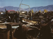 Scrap and salvage depot, Butte, Mont., 1942. Creator: Russell Lee.