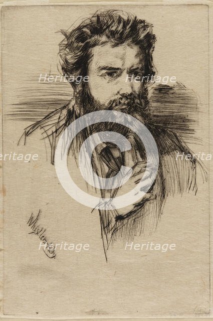 Z. Astruc, Editor of 'L' Artiste', 1859. Creator: James Abbott McNeill Whistler.