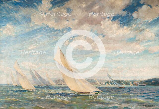 Yacht Racing in the Solent, 1912-13. Creator: Alice Maud Fanner.