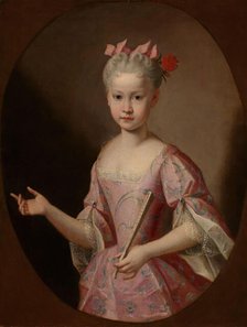 Young Woman with a Fan, 1st half of 18th century. Creator: Unknown.