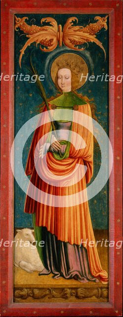 Saint Agnes, between 1510 and 1530. Creator: Master of the Saint Marein Triptych.