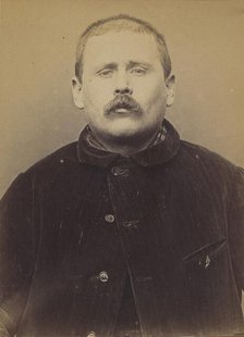 Theriez. Louis (ou Perriez). 35 ans, né le 29/8/58 à Paris. ébéniste. Anarchiste. 16/3/94., 1894. Creator: Alphonse Bertillon.