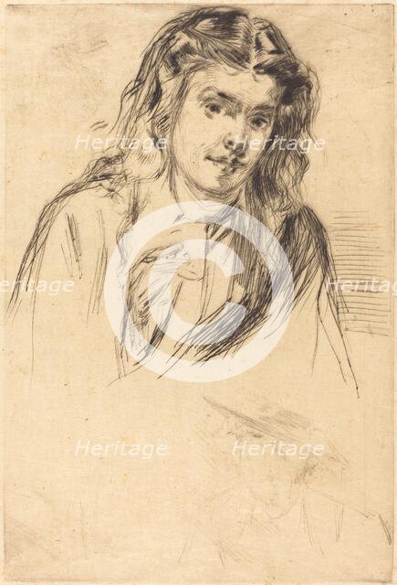 Fumette's Bent Head, 1859. Creator: James Abbott McNeill Whistler.