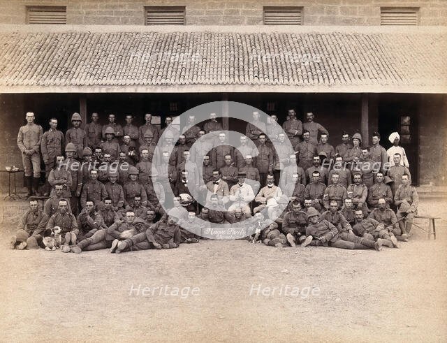 A group of volunteers involved with the Karachi Plague Committee, India, 1897. Creator: Unknown.
