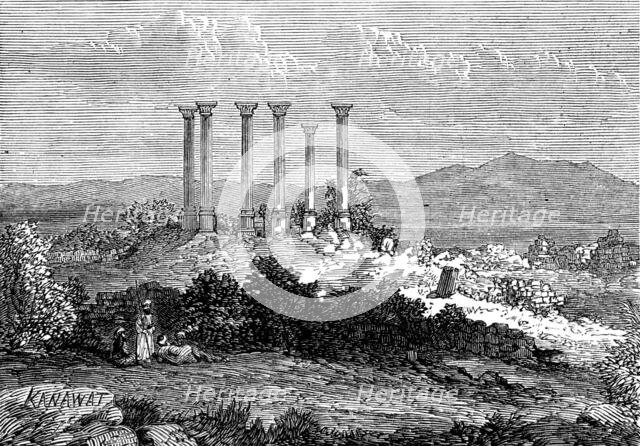 The Giant Cities of Bashan - Kanawat, 1873.  Creator: Unknown.