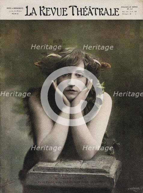 Colette as Le Petit Faune in Le Desir, La Chimere et l'Amour at Théâtre des Mathurins, 1906. Creator: Anonymous.