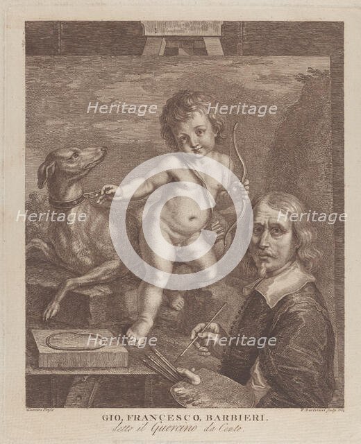 Guercino Self-Portrait, 1790-99. Creator: Francesco Bartolozzi.