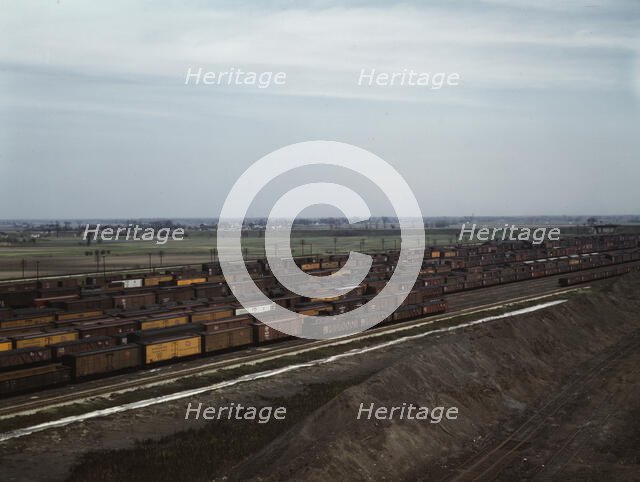 C. M. St. P. & P. R.R., general view of part of the yard, Bensenville, Ill., 1943. Creator: Jack Delano.